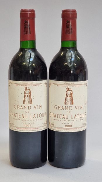 2 B CHATEAU LATOUR 1993 GCC1 Pauillac (e.l.s...