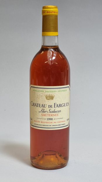 1 B CHATEAU DE FARGUES 1990 Sauternes (étiquette...