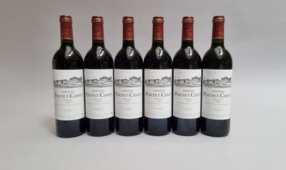 6 B CHATEAU PONTET-CANET (Caisse Bois d'origine)...