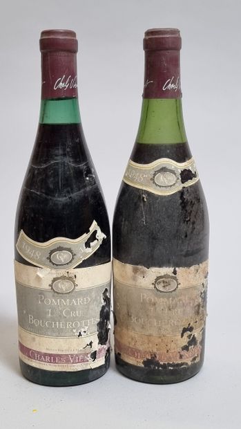 2 B POMMARD BOUCHEROTTES (1° Cru) 1948 Charles...