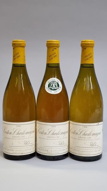 3 B CORTON-CHARLEMAGNE (Grand Cru) 1994 Louis...