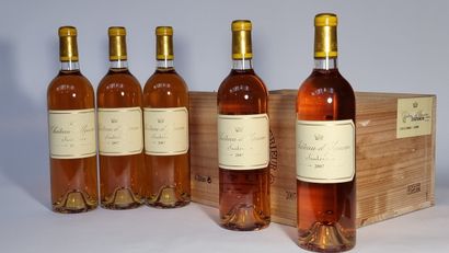 5 B CHATEAU D'YQUEM (Original wooden case...