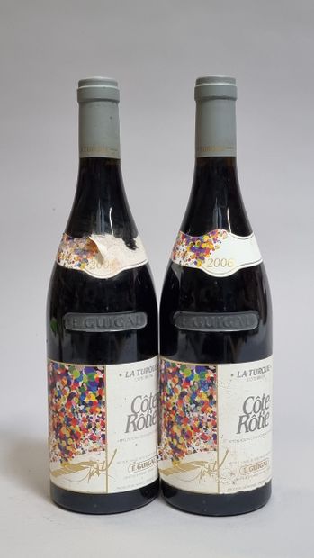 2 B COTE-ROTIE LA TURQUE 2006 Guigal (1 étiquette...