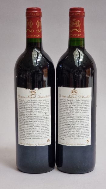 2 B CHATEAU MOUTON ROTHSCHILD 1995 GCC1 Pauillac...