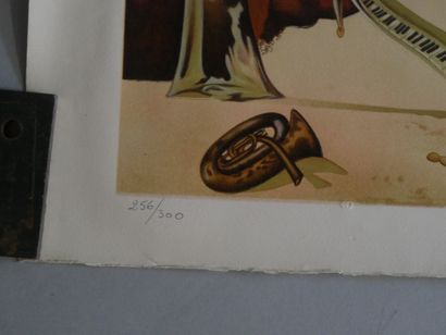DALI Salvador (d'après)
- Homme tourbillon,
Lithographie...