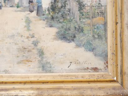 Jules PETILLON
 (1845 - 1899)
Village animé

Huile...