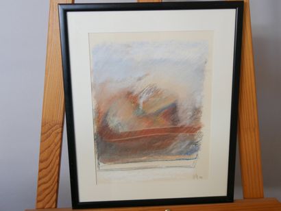 Daniel MARINGUE, 
Abstraction,
Pastel, signed...