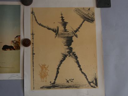 DALI Salvador (d'après)
- Homme tourbillon,
Lithographie...
