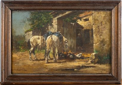 Léon Georges CALVES (1848 - 1924)
Chevaux...