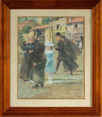 Gaston MAURIE (1872 - 1913)
Types d'Auvergne,
Aquarelle...