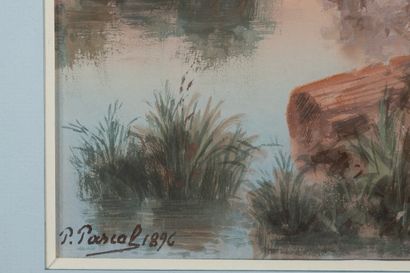 Paul PASCAL (1839-1905)
Caravane devant les...