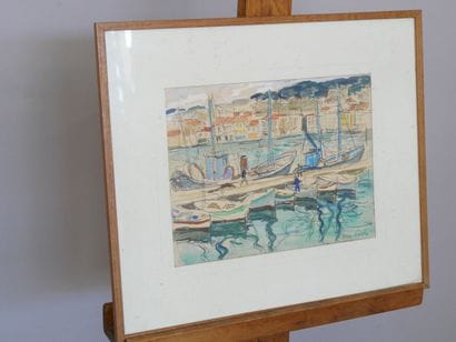 Pierre FAVRE
Vue de port
Aquarelle signé...
