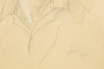 Portrait of a Child,
Drawing in black pencil...