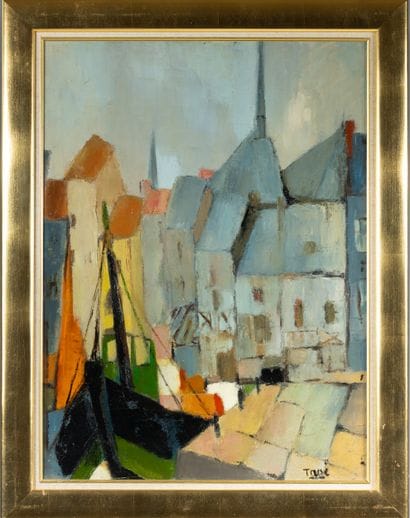 TAVE
Le vieux bassin à Honfleur,
Hst sbd,...