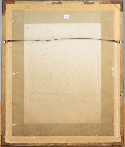 Paire de dessins, branches vertes,
29 x 23...