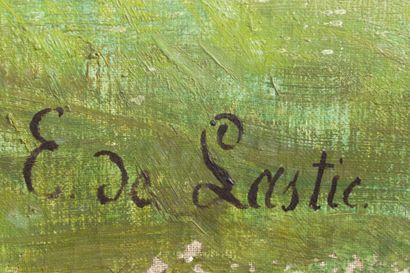 DE LASTIC,
Portrait de chien,
Hst sbd, 91...