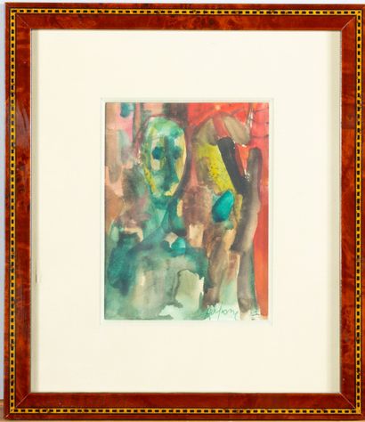 Jean AUJAME (1905-1965)
Portraits
Deux aquarelles,...