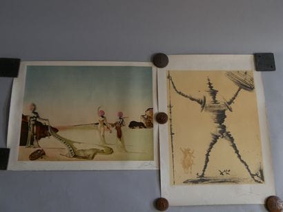 DALI Salvador (d'après)
- Homme tourbillon,
Lithographie...