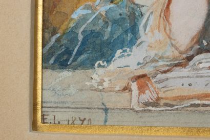 Eugène LAMI (1800 - 1890)
La sérenade, 1878
Aquarelle...