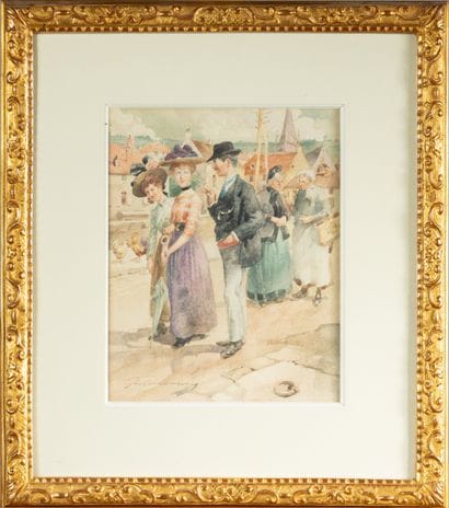 Gaston MAURIE (1873 - 1912)
Vers le marché,
Aquarelle,...