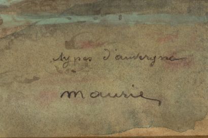 Gaston MAURIE (1872 - 1913)
Types d'Auvergne,
Aquarelle...