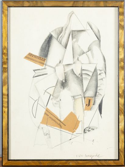 ECOLE MODERNE
Nature morte cubiste,
Collage,...