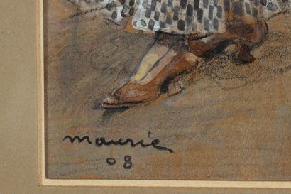 Gaston MAURIE (1873 - 1912)
Officier et passante,...