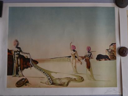 DALI Salvador (d'après)
- Homme tourbillon,
Lithographie...