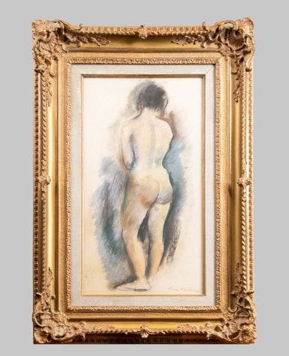 Vera ROCKLINE (1896-1934) 
Nu de dos,
Pastel...