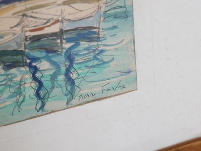 Pierre FAVRE
Vue de port
Aquarelle signé...