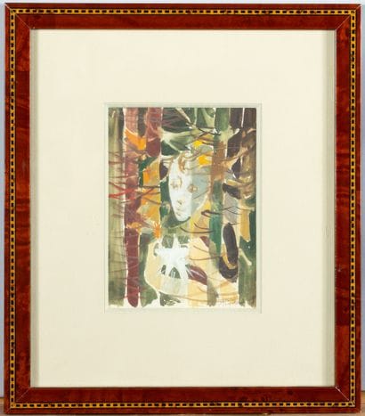 Jean AUJAME (1905-1965)
Portraits
Deux aquarelles,...