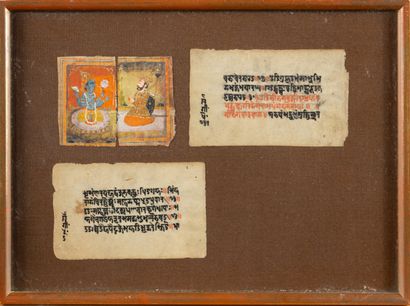 Ensemble de trois miniatures persanes,
Entre...