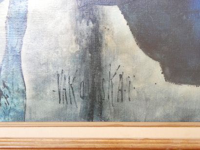 Jan VAKOWSKAI
Composition en bleu,
Huile...