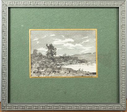 Henri Joseph HARPIGNIES (1819 - 1916)
Paysages,...