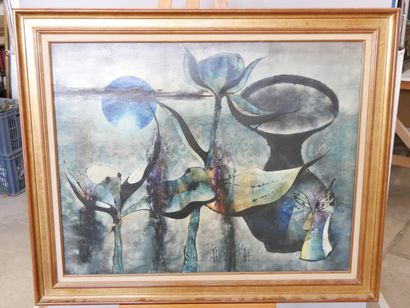 Jan VAKOWSKAI
Composition en bleu,
Huile...
