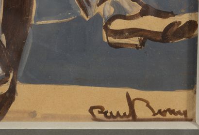 Paul BONY (1911 - 1982)
Homme assis pensif,
Aquarelle,...