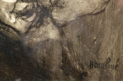 HEAULME
Two Heads,
Ink wash, 30 x 19 cm