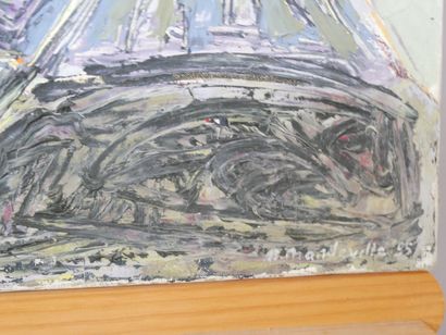 Bernard MANDEVILLE (1921 - 2000), 
Pêcheur,
Hst...