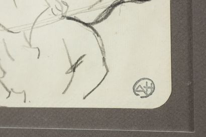 Augustin HANICOTTE (1870-1957)
Etude de types,
Dessin...