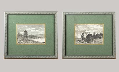 Henri Joseph HARPIGNIES (1819 - 1916)
Paysages,...