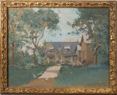 Gustave DENNERY (1863-1953)
Bernay, 1941
Gouache,...