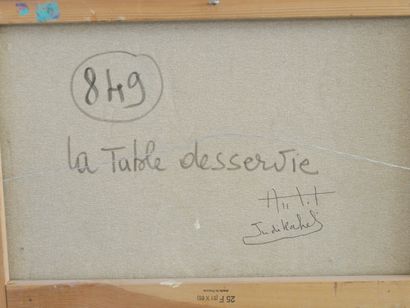 Pierre JUDIKAEL (né en 1937)
La table desservie,
Hst...