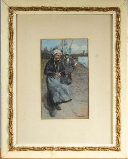 Gaston MAURIE (1872 - 1913)
Couple de paysans...