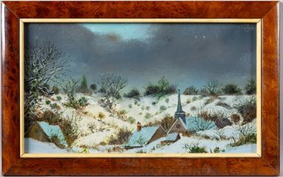 Albert DRACHKOVITCH
Clocher dans un paysage...
