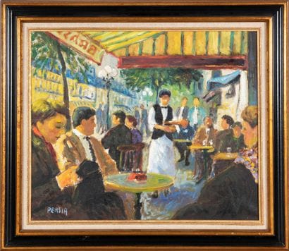 Alfred PERSIA (1933 - 2021)
Hommage à Renoir,
Hst...