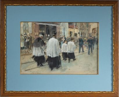 Gaston MAURIE (1872 - 1913)
La procession...