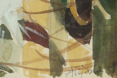 Jean AUJAME (1905-1965)
Portraits
Deux aquarelles,...