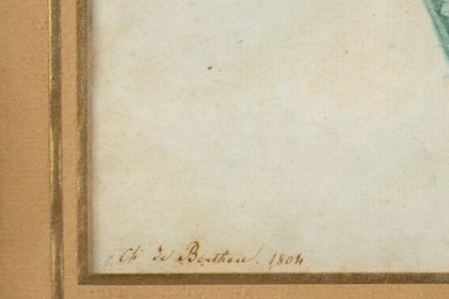 DE BERTHON Charles
Tiges de roses,
Aquarelle,...