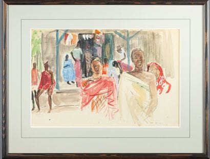 Elisabeth FAURE (1906-1964)
Rue animée en...
