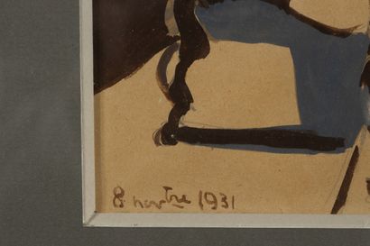 Paul BONY (1911 - 1982)
Homme assis pensif,
Aquarelle,...